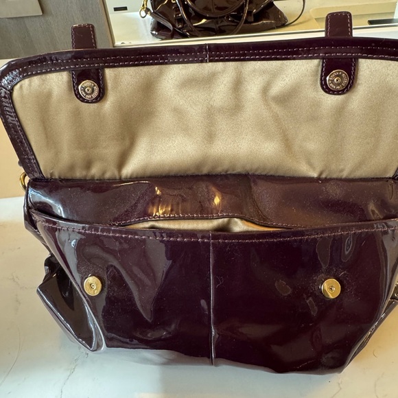 Coach  Plum Patent Leather Satchel - Picture 5 of 8